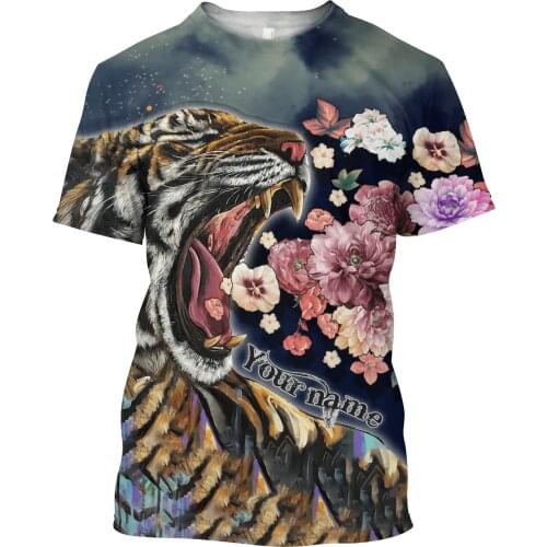 3D All Over Print Tiger T-shirt Funny Pattern For Men Harajuku Short Sleeve Casual Unisex O-Neck Tops Dropshipping