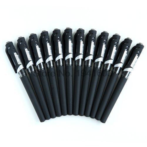 12 Pcs/Lot Delistar S21 Excellent Writing Rollerball Gel Ink Pen 0.7 mm Black