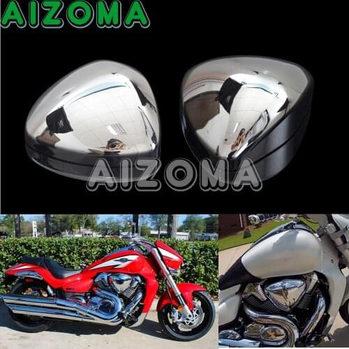 2pcs Motorcycle Air Intake Cover Chrome Air Filter Cleaner Guard for Suzuki Boulevard M 109 R M109 M109R VZR1800 VZR 1800