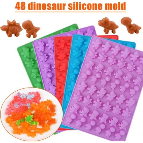 Hot Multi-Purpose Cute Little Dinosaur Silicone Molds Chocolate Mould Ice Tray Mould Soft Candy Mould DIY Kitchen Cake Mold Tool