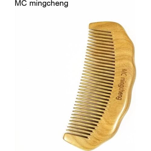 MC High Quality Natural Comb Head Massager Hair Combs Handmade Wooden Green Sandalwood Wood Comb Hair Care
