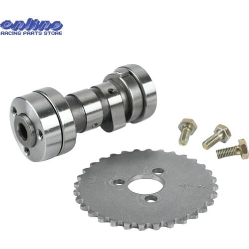 Motorcycle Camshaft and 32T Cam Sprocket For LF 125cc lifan 125 Horizontal Engines Dirt Pit Bike Monkey Atv Quad Go Kart Parts