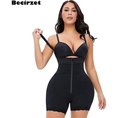 Padded Panties Bib Shorts Women Butt Lifter Sexy Hip Pads Shapers Shapewear Body High Waist Slimming Underwear Bodysuit Black