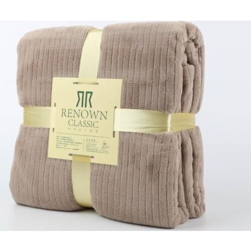 Soft Warm Coral Fleece Blanket Flannel Winter Blankets For Beds Solid Color Bedspread Throw Sofa Air Conditioning Blanket Cover