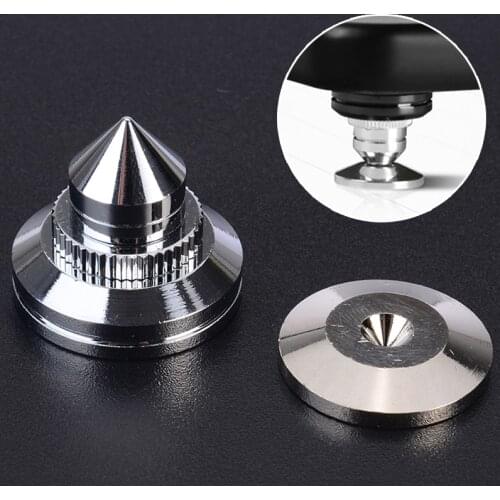 Stainless Steel Speaker Spike+Pad Amplifier Isolation Cone Stand Feet High Quality Speakers Repair Accessories