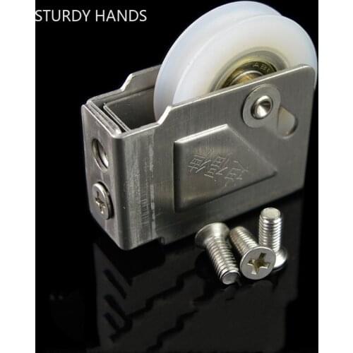 Type 73 Nylon Pulleys Sliding Doors Windows Stainless Steel Rollers Panning Cupboard Door Roller Pulley Home Hardware Supplies