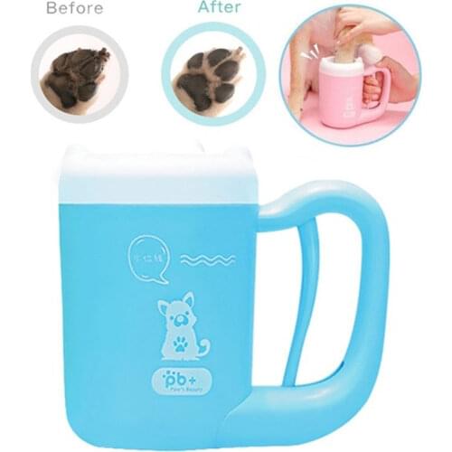 2020 New Dog Paw Cleaner Cup Soft Silicone Combs Pet Foot Washer Cup Paw Clean Brush Quickly Wash Dirty Cat Foot Cleaning Bucket