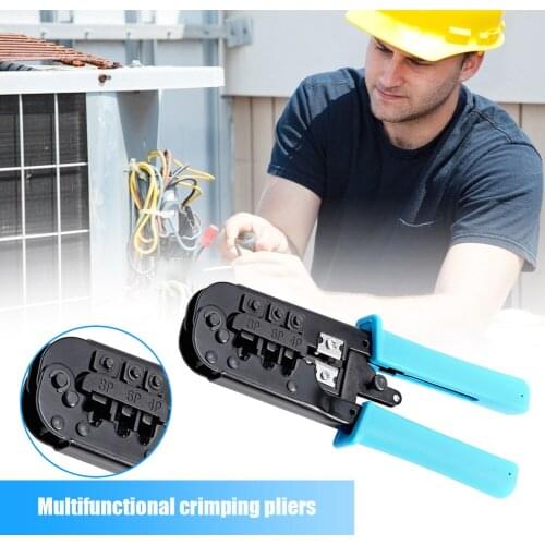 7SQ-5684 4P/6P/8P Crimper Cable Cutter Wire Stripper Crimp Pliers Crimping Tools Electrical Repair Clamp Multi Electrican Tool