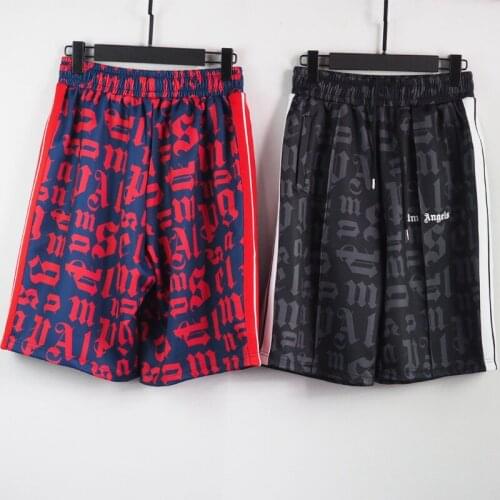 Palm Angels 22SS Men Women Lovers Letter Logo Models Fashion Cotton Short Pants Beach Casual Shorts Boyfriend Gift