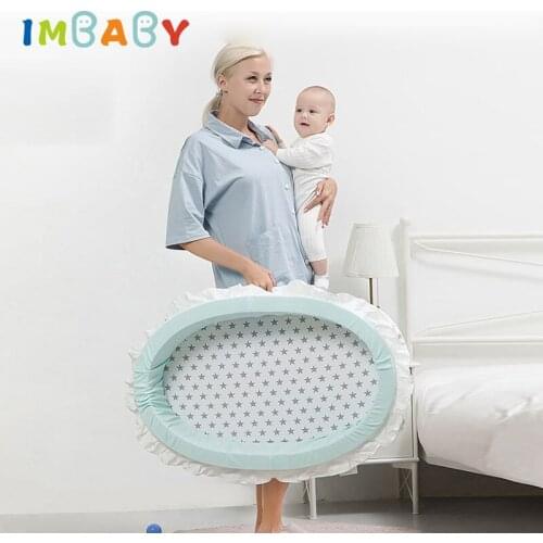 Portable Safety Baby Cradle Bed Removable And Washable Newborn Cotton Nest Bed Multifunction Infant Crib With Pillow For Baby