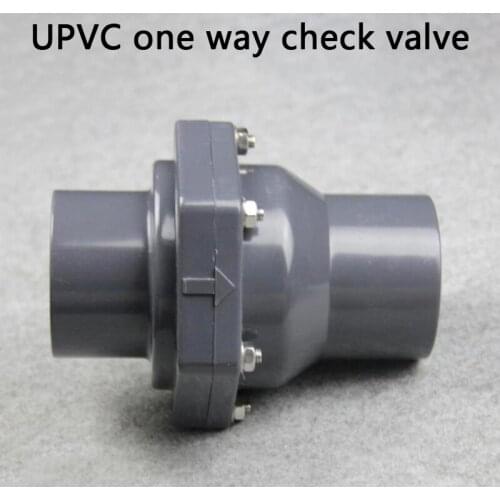 UPVC non-return flap valve one-way valve Plastic flap check valve 50MM inner diameter Vertical lie general 1 Pcs