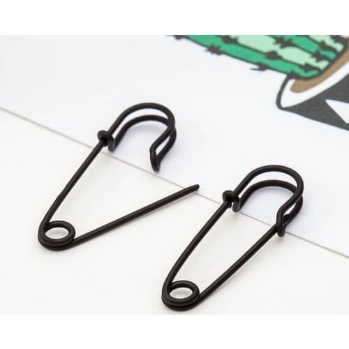 Korean Metal Safety Pin Stud Earring Unique Paperclip Fashion Elegant Women Jewelry Gold Filled Delicate Earring New Accessories
