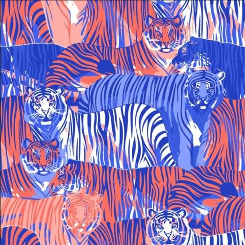 Spandex swimsuit fabric fabric for swimsuit tiger jungle animals pattern custom printing fabric thin dress shirt sewing fabric