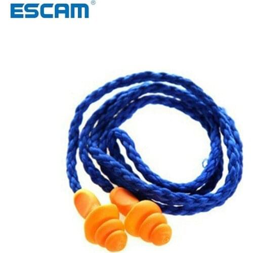 10Pcs/lot Soft Silicone Corded Ear Plugs Ears Protector Reusable Hearing Protection Noise Reduction Earplugs Earmuff Sleep