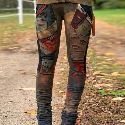 Leggins Mujer Retro Ealstic Waist Sports Running Fitness Leggings Women Workout Fitness Gym Clothing Pantalon Pour Femme