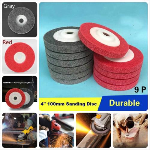 1pcs 9P Hardness 4Inch 100mm Fiber Polishing Wheel Buffing Pad Grinding Abrasive Disc
