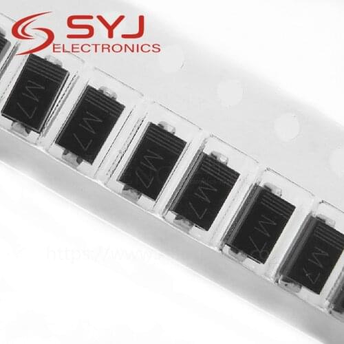 100pcs/lot DIODE M7 1N4007 SMD 1A 1000V IN4007 Rectifier Diode In Stock