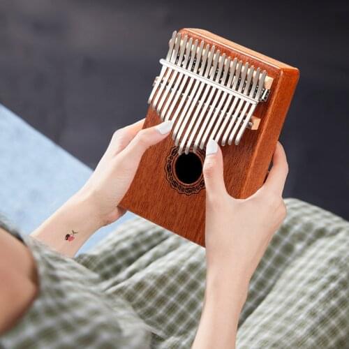 17 Keys Kalimba Thumb Piano High-Quality Wood Mahogany Body Musical Instrument With Learning Book Tune Hammer For Beginner
