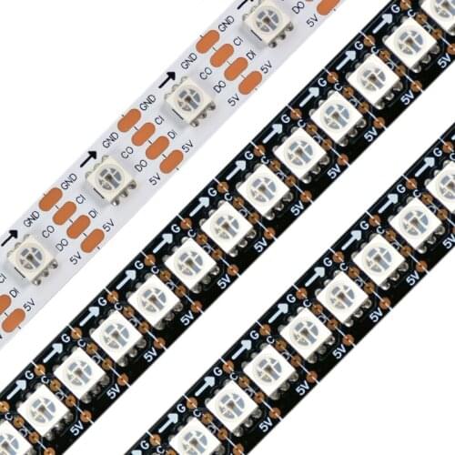 5mX New launch 5V 5050 RGB magic changeable HD107S digital led strip 30～144LED/m addressable buit-in SMD 5050 chip free shipping