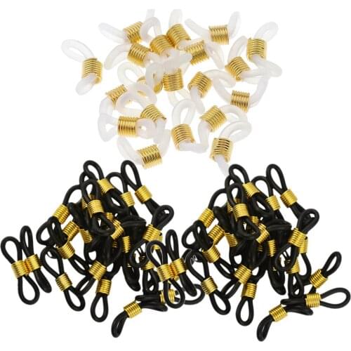 70 Pieces Anti-slip Eye Glasses Holder Spectacle Strap Rubber Loop Ends 20mm DIY Crafts 20x5mm