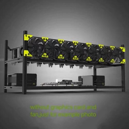 8 GPU Miner Mining rig Aluminum Stackable Open air Case Computer ETH Frame Rig for bitcon Miner Kit Unassembled Ethereum