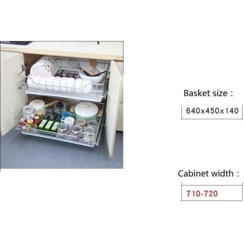 Armario De Cocina Despensa Organizer And Storage Stainless Steel Cozinha Rack Kitchen Cabinet Cestas Para Organizar Basket