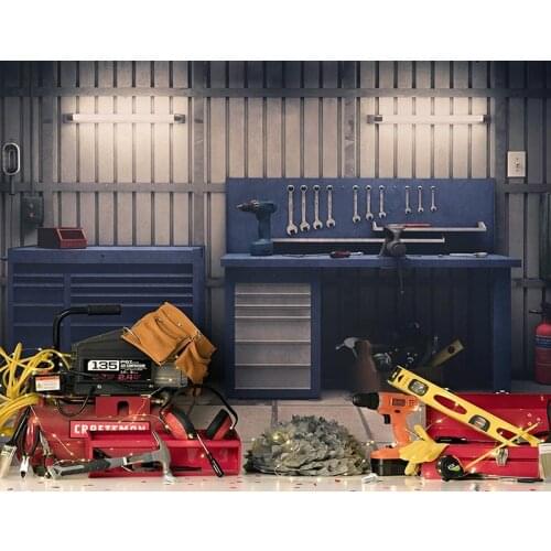 DIY tool house backgrounds boys birthday photo shots vinyl kids Photography backdrops for photo Studio props photophone NB-188