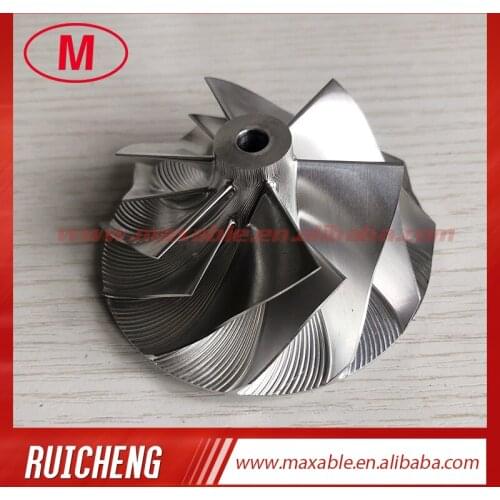 GT3037 REVERSE 6+6 blades 57.04/76.13mm bore:5.99mm turbo billet/milling/Aluminum 2618 compressor wheel