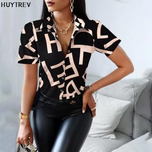 Huytrev Women's Short Shirts