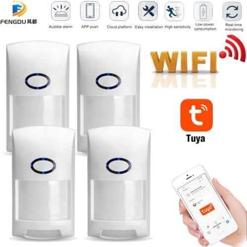 Tuya Smart WiFi Infrared Detectors Motion Sensor Alarm Compatible With Tuyasmart APP Smart Life APP