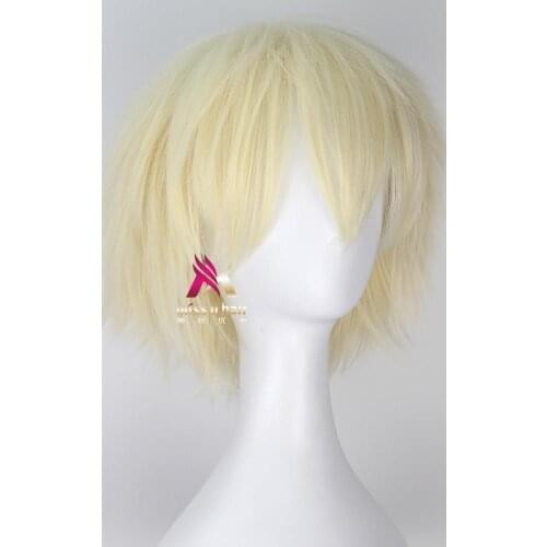 My Boku no Hero Academia Cosplay Bakugou Katsuki Wig Short Linen Blonde Heat Resistant WigCosplay Costume For Halloween