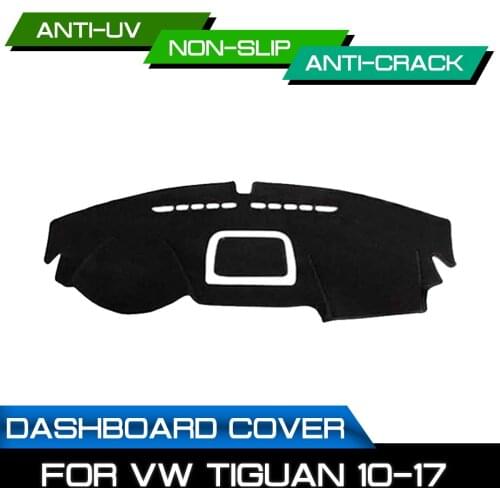 Car Dashboard Mat for Volkswagen Tiguan 2010 2011 2012 2013 2014-2017 Anti-dirty Non-slip Dash Cover Mat UV Protection Shade