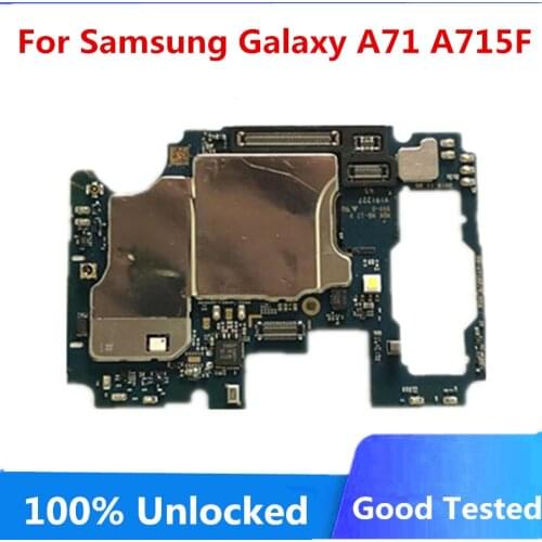 For Samsung Galaxy A71 A715F Official version Motherboard Unlocked Original Logic Board With Full Chips Android System