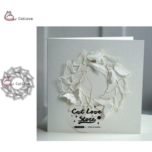 Butterfly Circle Metal Cutting Dies Stencil For DIY Scrapbooking Paper Card Decorative Craft Dies Embossing Die Cut New 2019