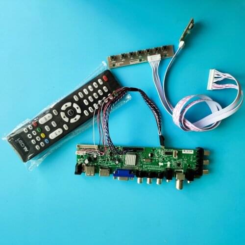 Kit For N133BGE-L21/N133BGE-LA1 1366X768 LED USB VGA TV controller board digital HDMI AV Signal DVB-T DVB-T2 40pin 13.3" remote