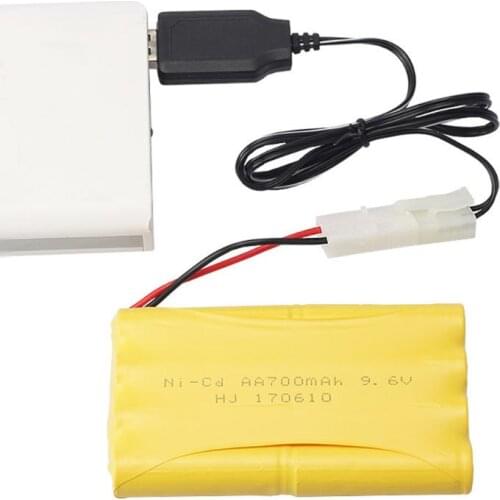 2021 New Charging Cable Battery USB Charger Ni-Cd Ni-MH Batteries Pack KET-2P Plug Adapter 9.6V 250mA Output Toys Car