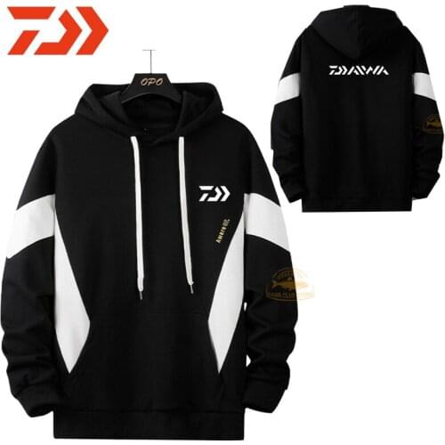 Autumn Hooded Sweater DAIWA Fishing Clothes Winter Mens Outdoor Sports Fishing Clothes Large Size Loose Fishing Clothes L-8XL