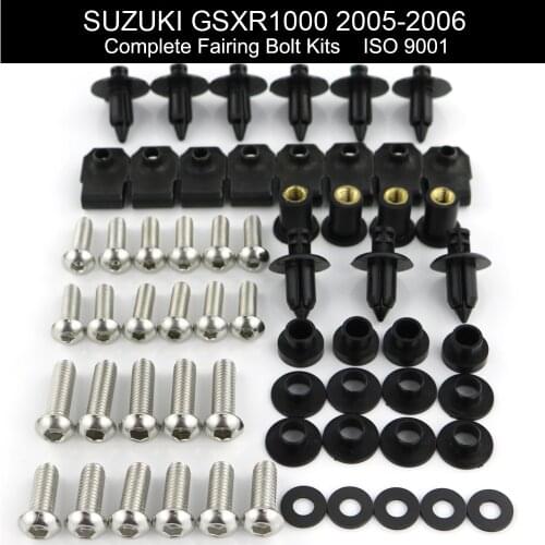 Fit For Suzuki GSX-R1000 GSXR1000 2005 2006 Motorcycle Stainless Steel Complete Full Fairing Bolts Kits Screws Grommets Nuts