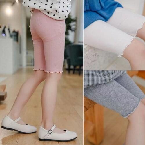 Girls five-point pants Modale childrens leggings girl pants summer thin girl safety pants pants seven points