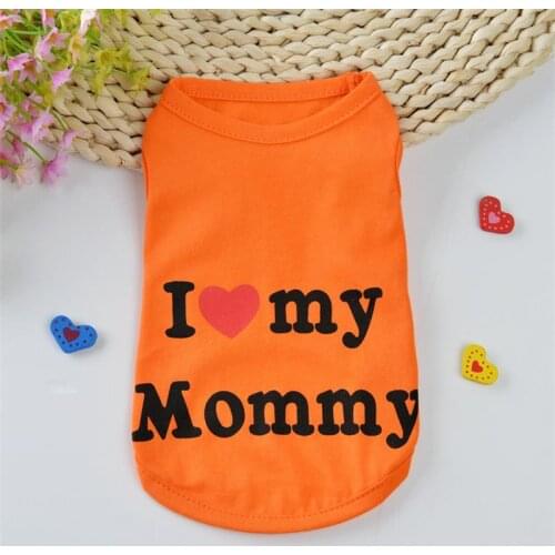 Leisure Style Pet Vest Dog Clothes I Love Mommy Pringting Puppy Tank Tops Dog Vest Pomeranian Chihuahua Poodle Clothes