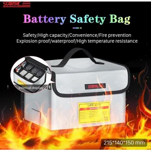 LiPo Battery Bag Portable Safety Fireproof Waterproof Bag Explosionproof Lipo Battery Guard Storage Handbag For Drone Battery