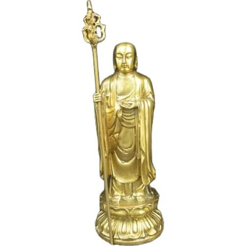 Tibetan king Bodhisattva Bronze statue moral heaven worship bronze ware of Fengshui