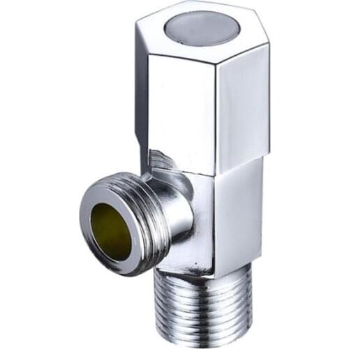 1PC G1/2 Thread Triangle Valve Plating Angle Valve Thickened Quick Opening Large Flow Filling Valves for Toilet Sink Water