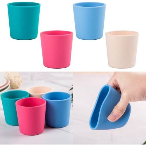 Thickened Anti-scalding Baby Learning Feeding Cups Soft Silicone Drop Resistant for Toddlers and Children Drinking Cup