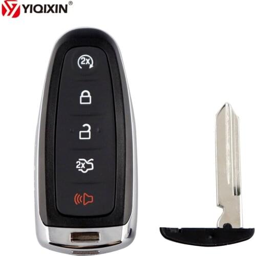 YIQIXIN 5 Button Smart Remote Car Key Shell Fob Cover Case For Ford Edge Flex Escape Explore Taurus Focus C-Max Expedition Blade