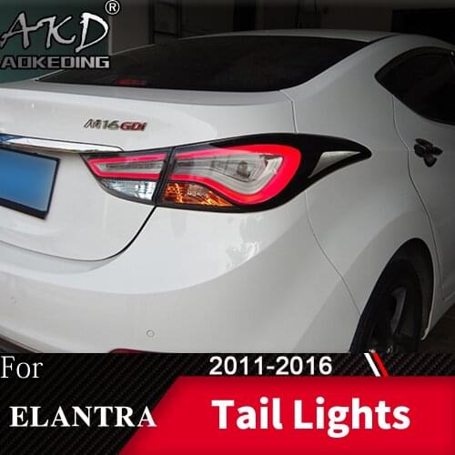 Tail Lamp For Car hyundai Elantra 2011-2016 LED Tail Lights Fog Lights Daytime Running Lights DRL Tuning Cars Accessories