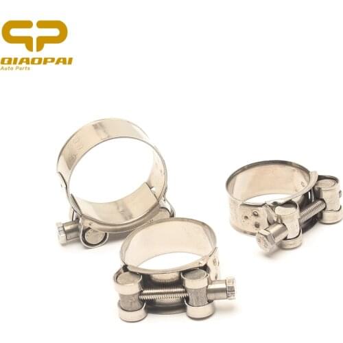 1 pc Motorcycle Dirtbike Exhaust Pipe Clamp 304 Stainless Steel Hose Clamp Circular Pipe Clamp Fasteners Fuel Hose Screw Clamps