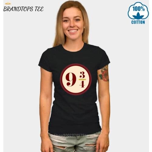 90s Vintage style Platform nine and three quarters T-shirt women 2020 summer top Tee vogue potter print harajuku tee shirt femme