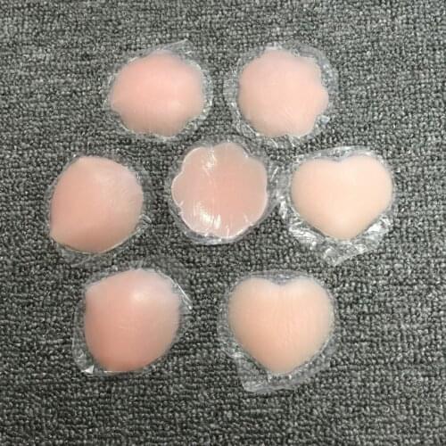 1Pair=2pcs Cool Reusable Self Adhesive Silicone Breast Nipple Cover Bra Pad Invisible Breast Petals for Party Dress
