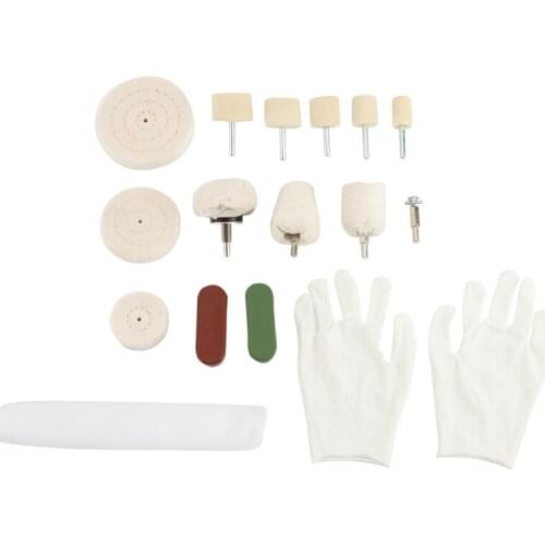 16Pcs Electric Drill Polishing Disc Polishing Accessory Set With Polishing Cone Polishing Wheel Polishing Paste Gloves